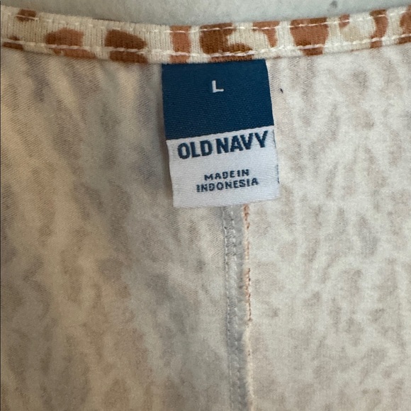 Old Navy Tan sleeveless Animal Print Midi Dress size large - Picture 3 of 4